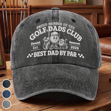 Load image into Gallery viewer, Personalized Washed Denim Cap for Golf Dads Best Dad Gift
