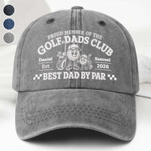 Load image into Gallery viewer, Personalized Washed Denim Cap for Golf Dads Best Dad Gift
