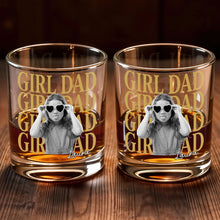 Load image into Gallery viewer, Personalized Custom Whiskey Glass with Photo &amp; Heart Sunglasses Gift for Dad
