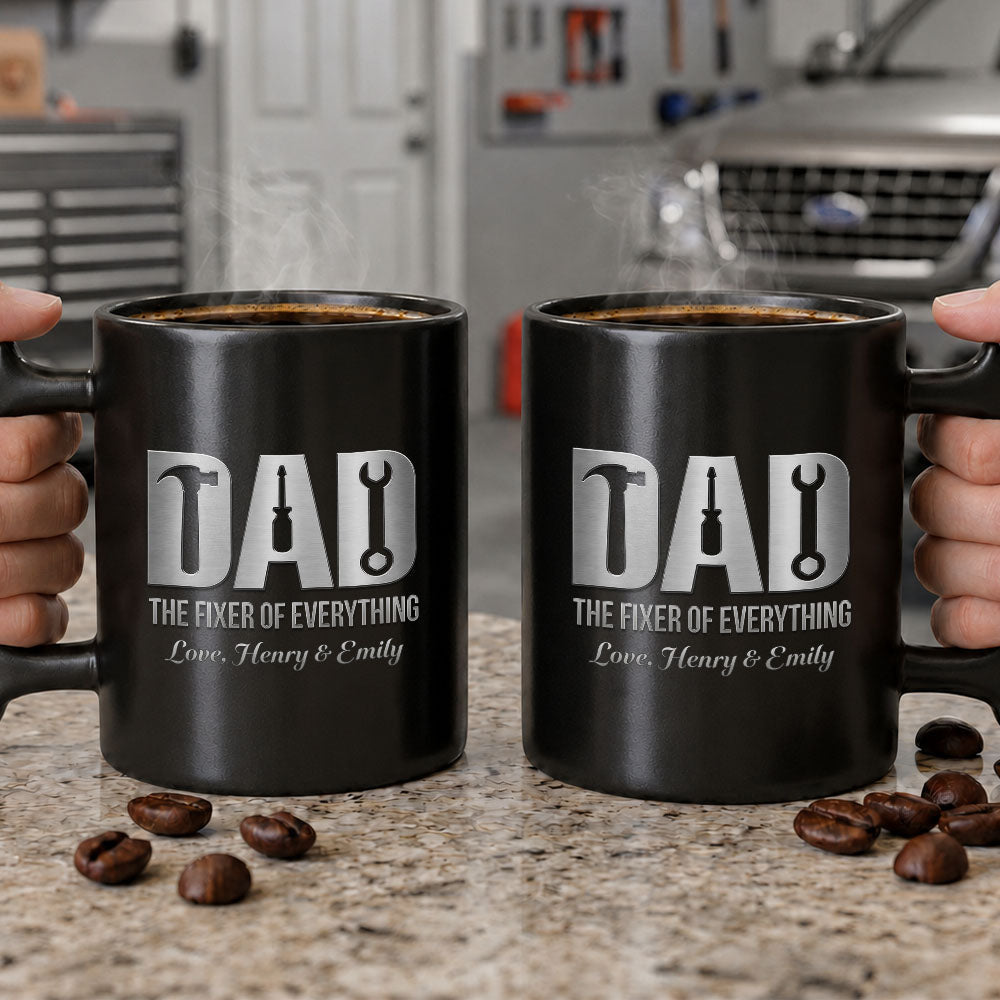 Personalized Wrench Handle Coffee Mug Custom Gift for Dad