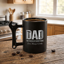Load image into Gallery viewer, Personalized Wrench Handle Coffee Mug Custom Gift for Dad
