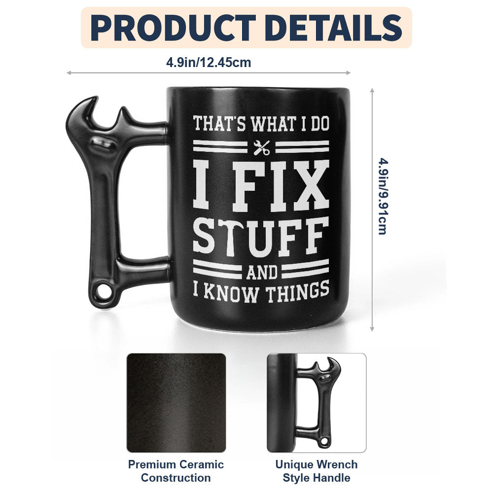 Personalized Wrench Handle Mug Custom Gift for Dad