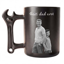Load image into Gallery viewer, Personalized Wrench Handle Coffee Mug Custom Photo Gift for Dad
