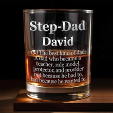 Load image into Gallery viewer, Personalized Custom Whiskey Glass for Step Dad Gift Idea
