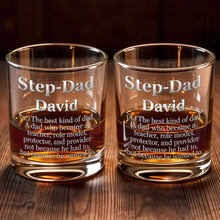 Load image into Gallery viewer, Personalized Custom Whiskey Glass for Step Dad Gift Idea
