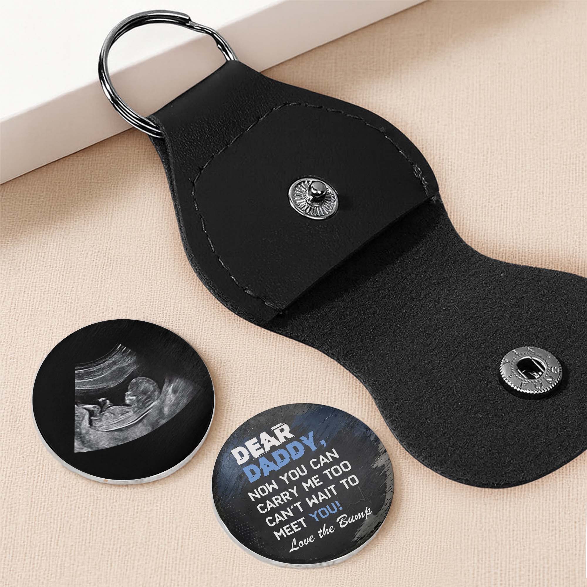 Personalized Ultrasound Photo Pocket Hug Custom Gift for Dad