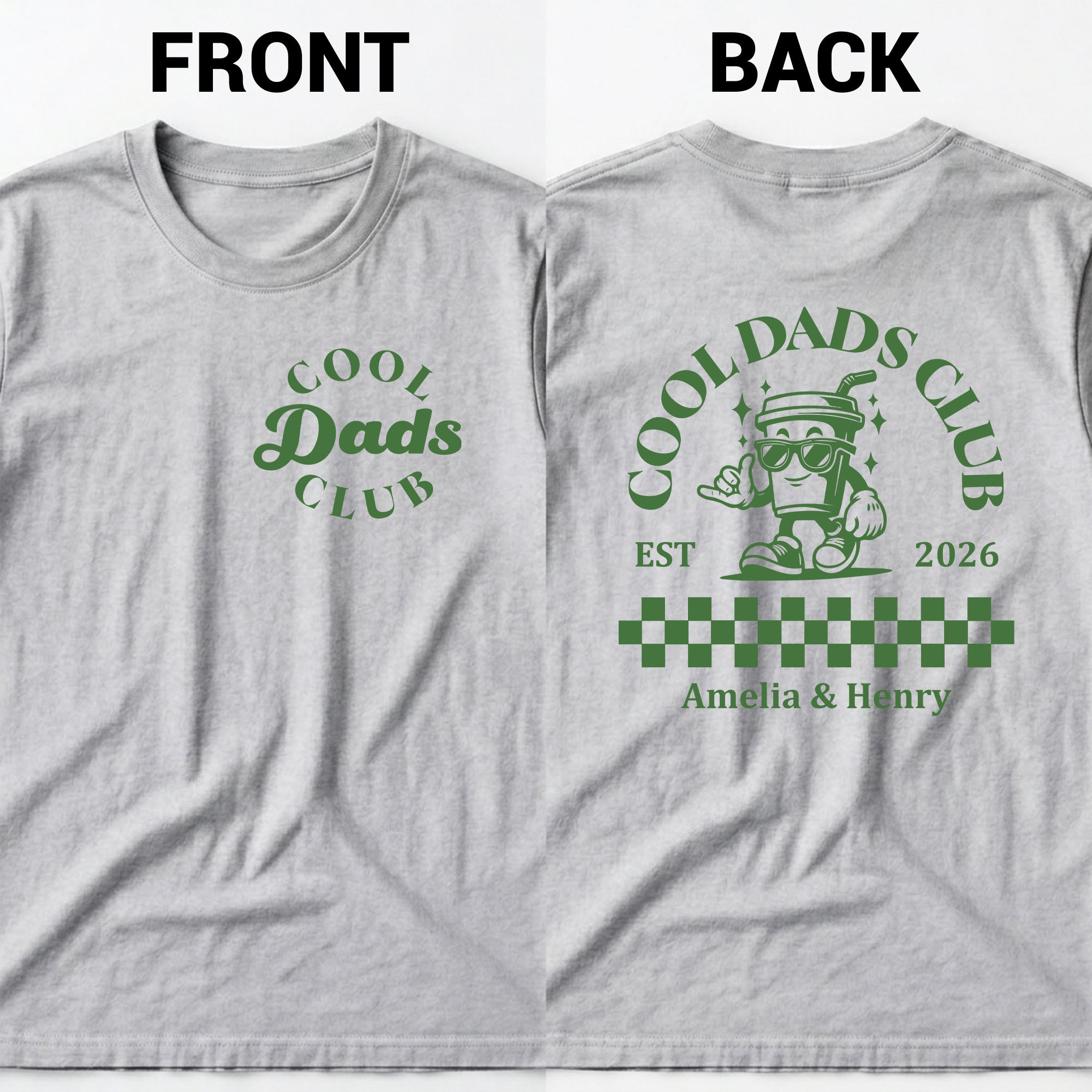 Personalized Cool Dads Club Custom T-Shirt Gift for Dad