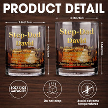 Load image into Gallery viewer, Personalized Custom Whiskey Glass Dual-Sided Gift for Step Dad
