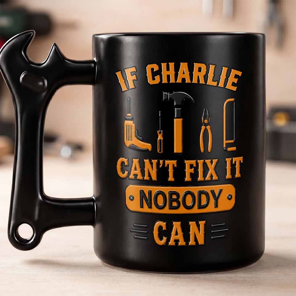 Personalized Wrench Handle Coffee Mug Custom Gift for Dad