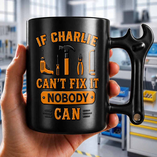 Personalized Wrench Handle Coffee Mug Custom Gift for Dad