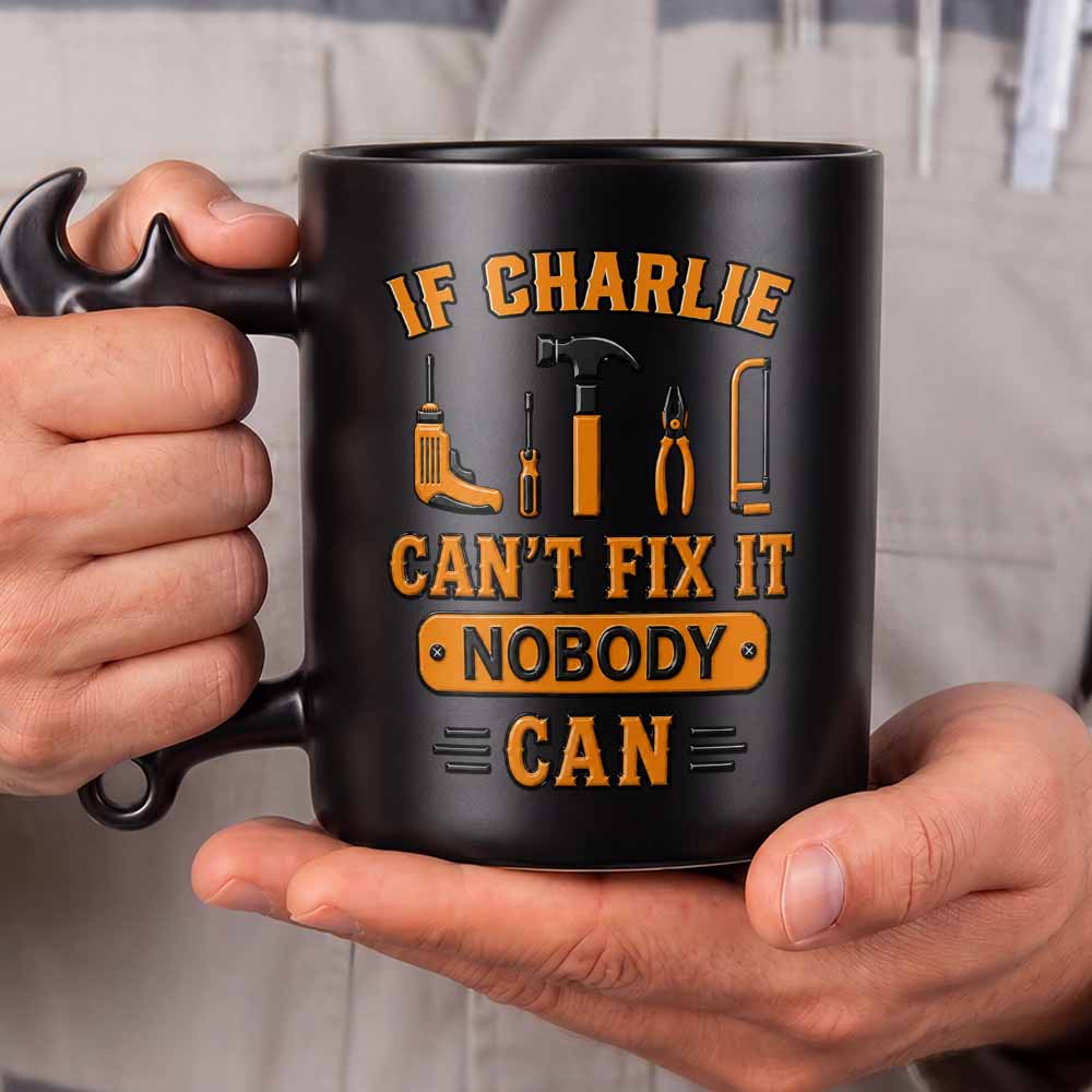 Personalized Wrench Handle Coffee Mug Custom Gift for Dad