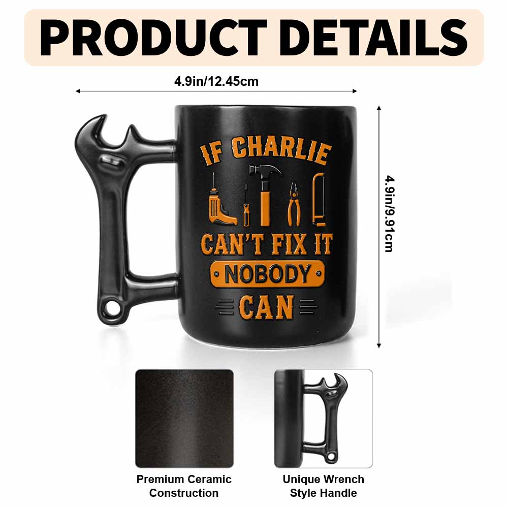 Personalized Wrench Handle Coffee Mug Custom Gift for Dad