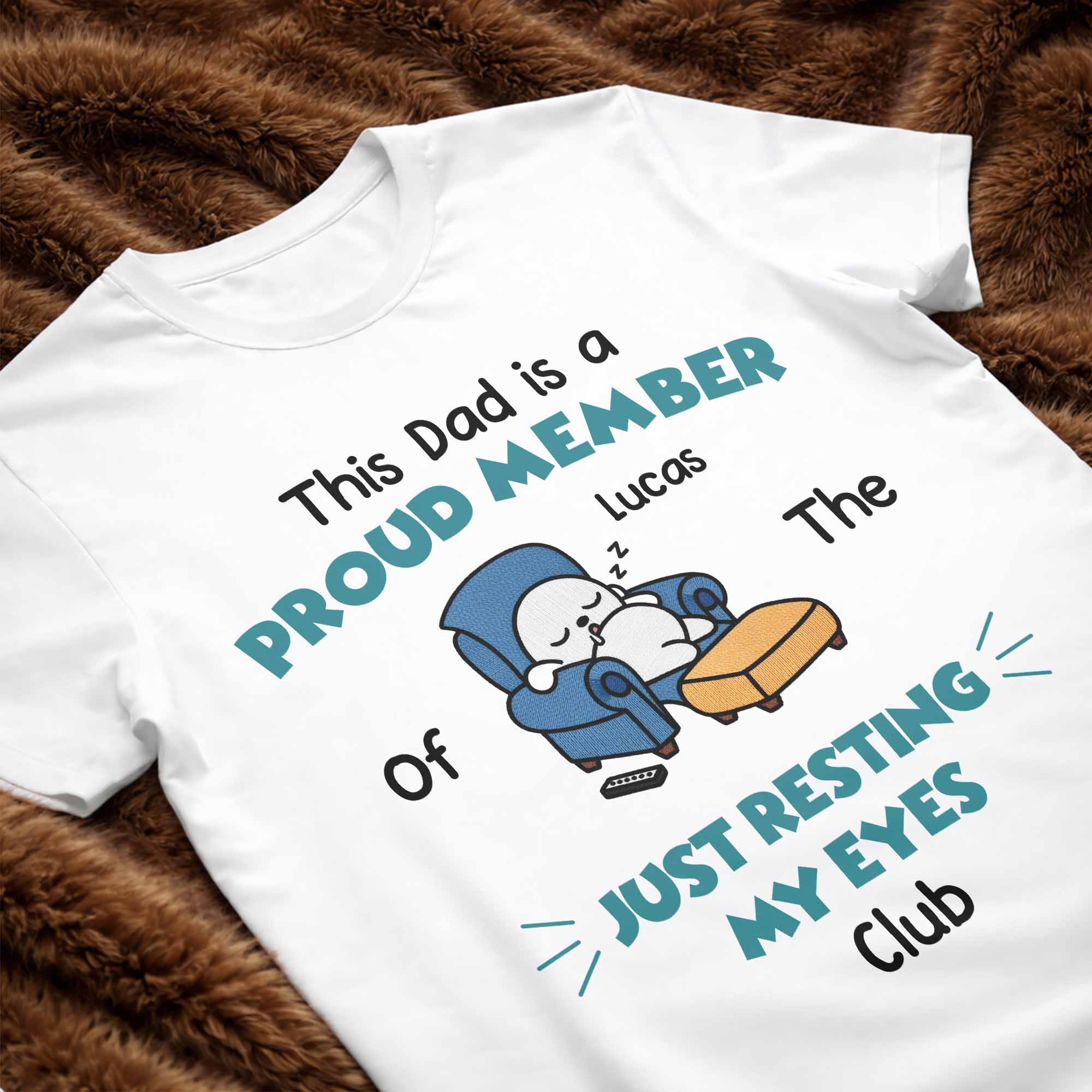 Personalized Just Resting My Eyes Club Tee for Dad Gift