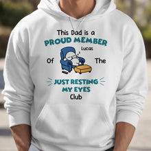 Load image into Gallery viewer, Personalized Just Resting My Eyes Club Tee for Dad Gift
