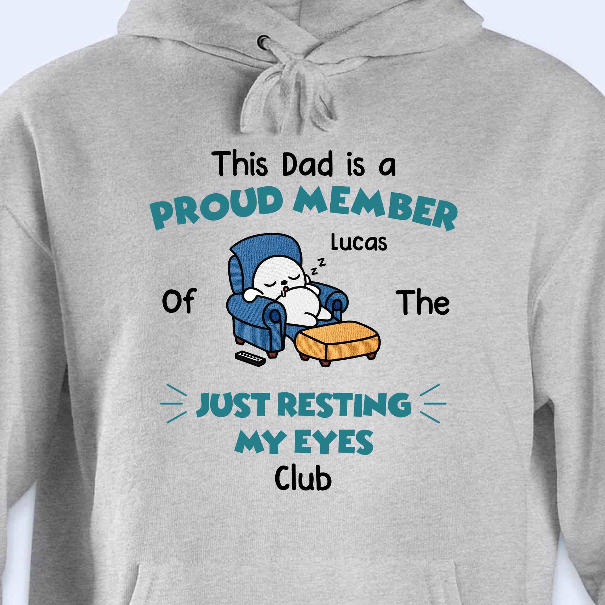 Personalized Just Resting My Eyes Club Tee for Dad Gift