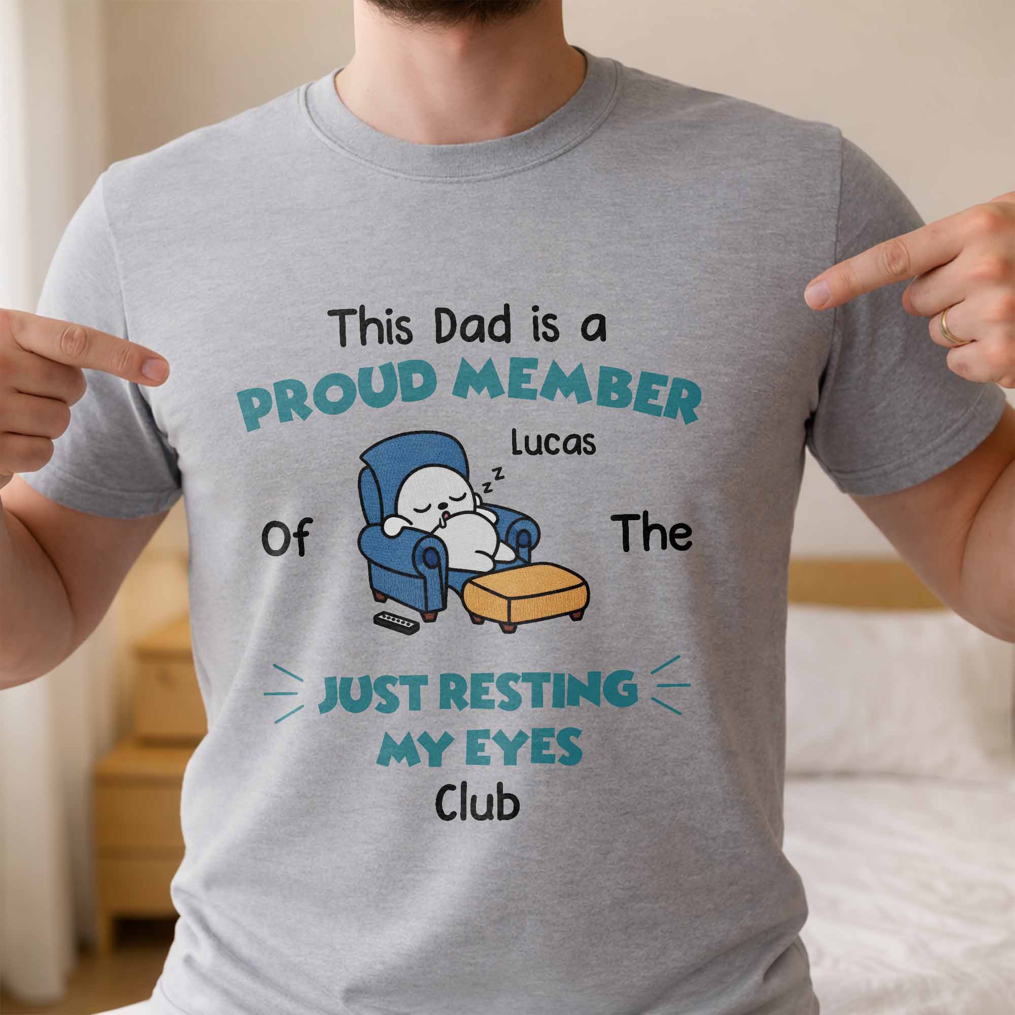 Personalized Just Resting My Eyes Club Tee for Dad Gift