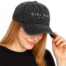 Load image into Gallery viewer, Personalized Washed Denim Cap Custom Year Gift for Dad
