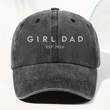 Load image into Gallery viewer, Personalized Washed Denim Cap Custom Year Gift for Dad
