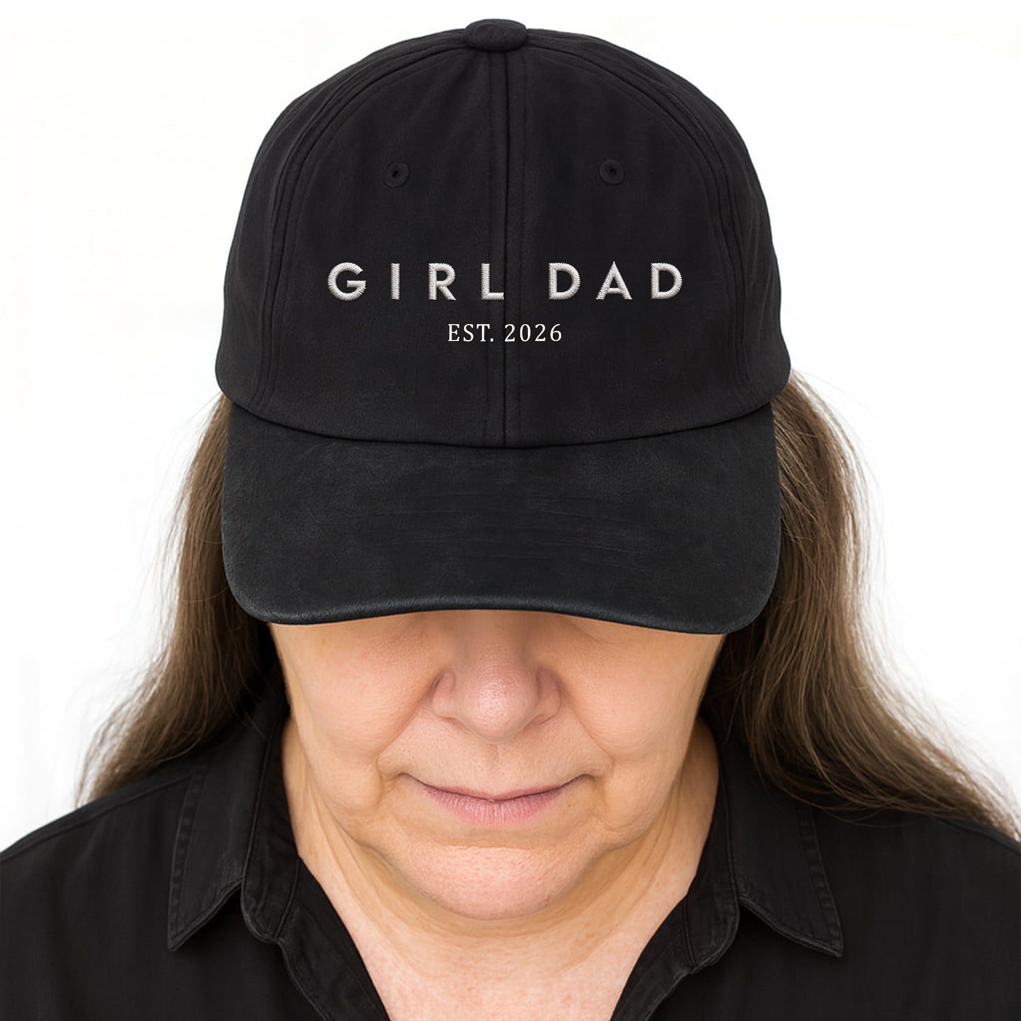 Personalized Washed Denim Cap Custom Year Gift for Dad