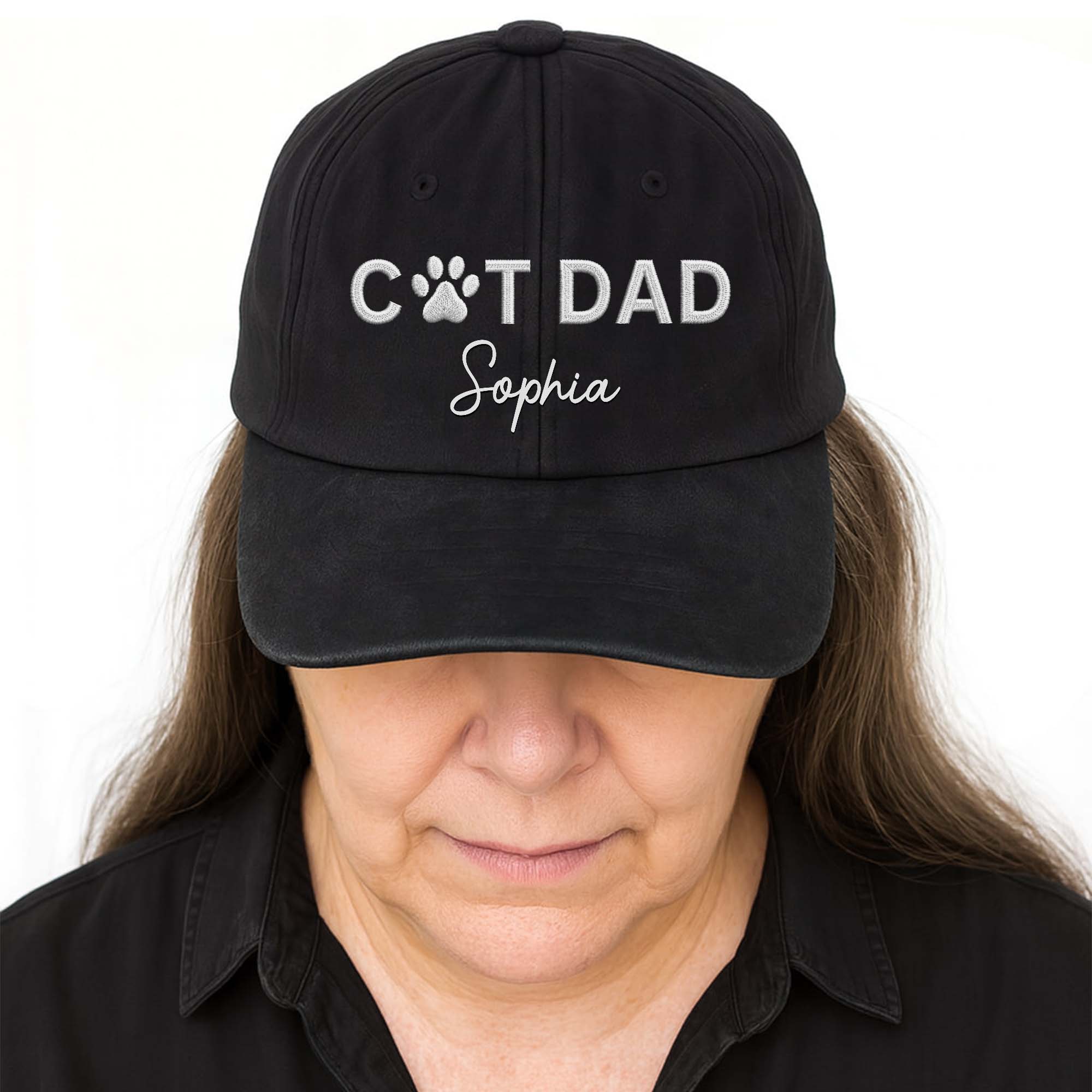 Personalized Dog Dad Denim Cap Custom Name Gift for Him