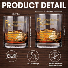 Load image into Gallery viewer, Personalized Custom Whiskey Glass Gift for Dad with RX Symbol
