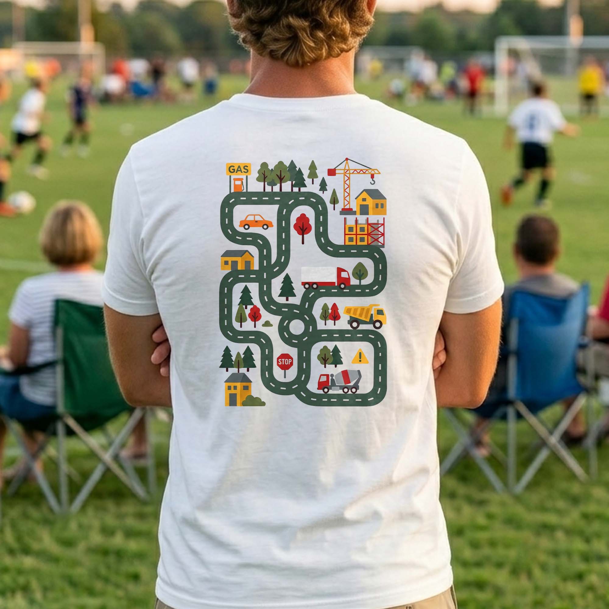 Personalized Custom T-Shirt for Dad | Unique Road Map Design