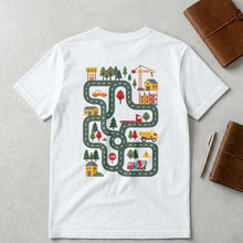 Load image into Gallery viewer, Personalized Custom T-Shirt for Dad | Unique Road Map Design
