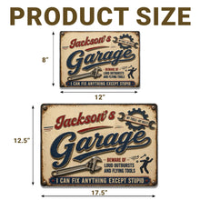 Load image into Gallery viewer, Personalized Garage Metal Sign Custom Name Gift for Dad
