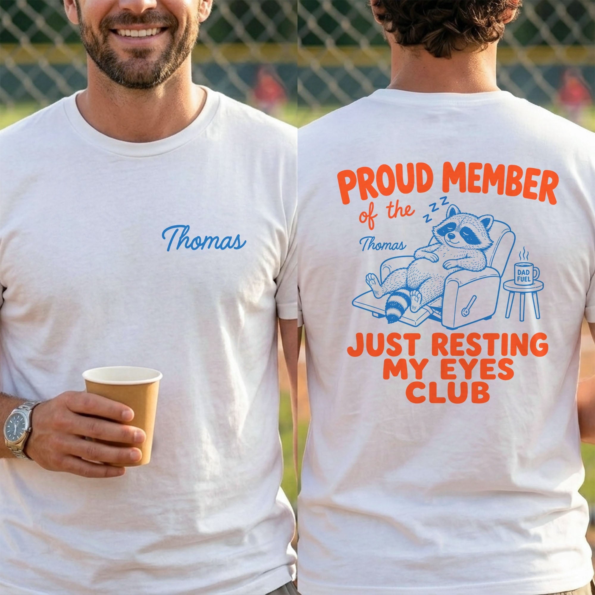 Personalized Just Resting My Eyes Club T-Shirt for Dad