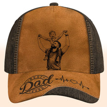 Load image into Gallery viewer, Personalized Classic Cap Best Dad Ever Heartbeat Gift for Dad
