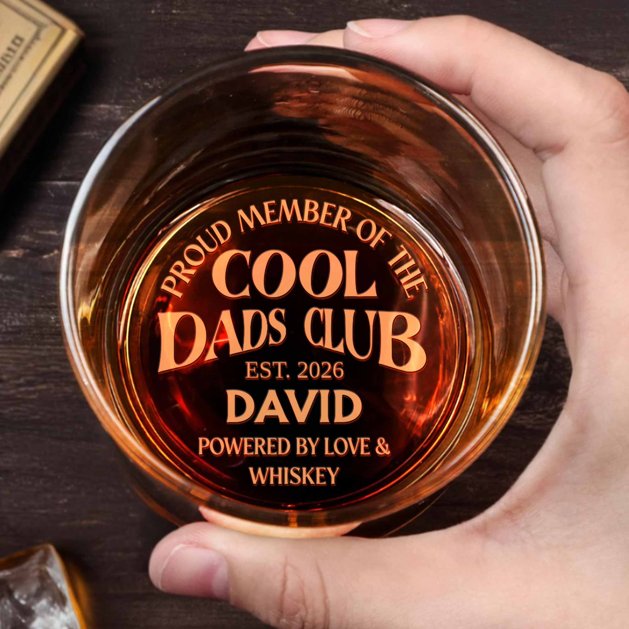Personalized Engraved Whiskey Glass Custom Name Gift for Dad