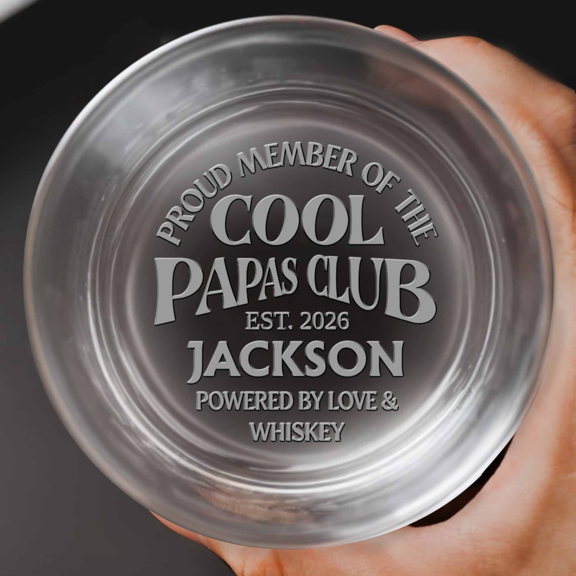 Personalized Engraved Whiskey Glass Custom Name Gift for Dad