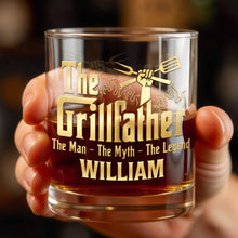 Load image into Gallery viewer, Personalized Whiskey Glass Custom Name for Dad Grill Lover Gift

