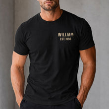 Load image into Gallery viewer, Personalized Custom T-Shirt for Dad with Raccoon &amp; Fries
