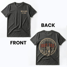 Load image into Gallery viewer, Personalized Custom T-Shirt for Dad with Raccoon &amp; Fries
