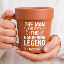 Load image into Gallery viewer, Personalized Gardening Legend Plant Pot Ceramic Mug Gift for Dad
