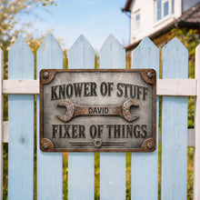 Load image into Gallery viewer, Personalized Metal Sign Custom Name Handyman Decor Gift for Dad
