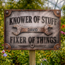 Load image into Gallery viewer, Personalized Metal Sign Custom Name Handyman Decor Gift for Dad
