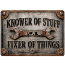 Load image into Gallery viewer, Personalized Metal Sign Custom Name Handyman Decor Gift for Dad

