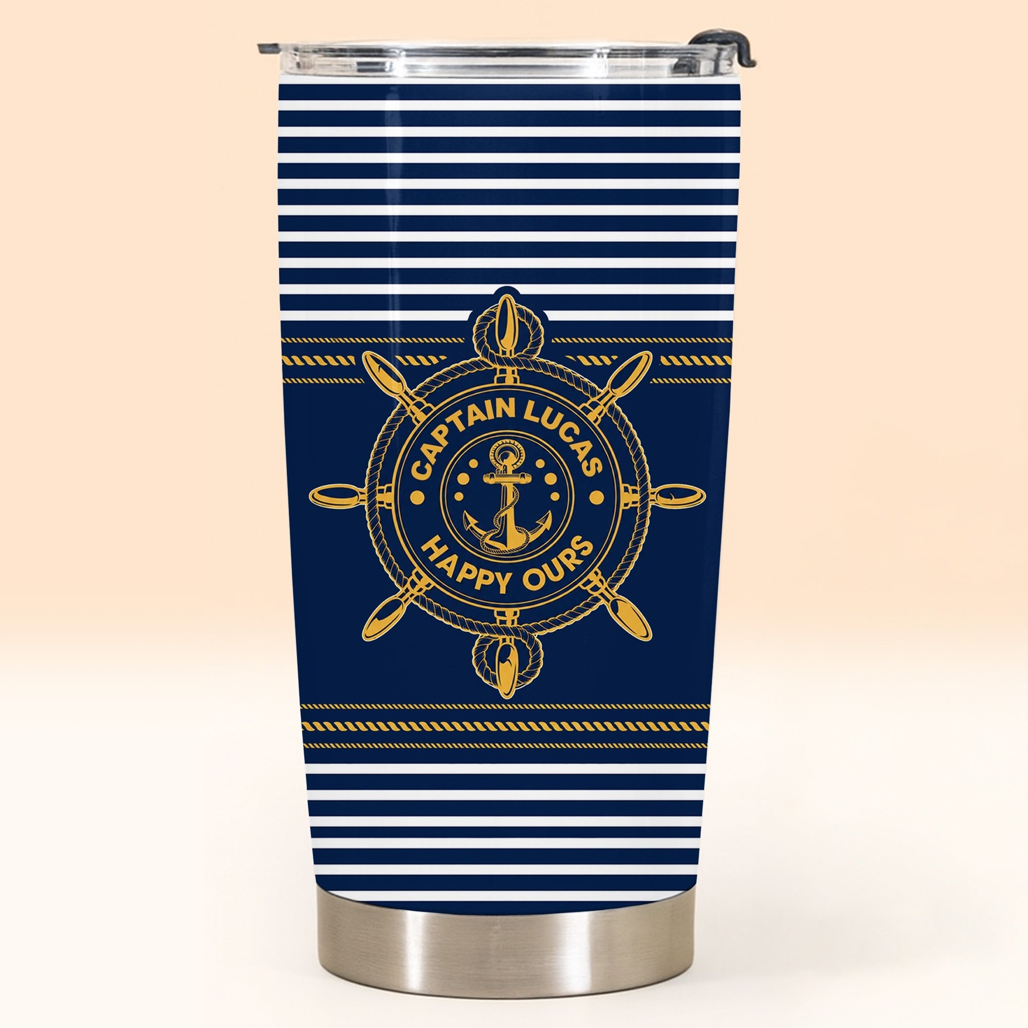 Personalized Nautical 20oz Tumbler Custom Name Gift for Dad