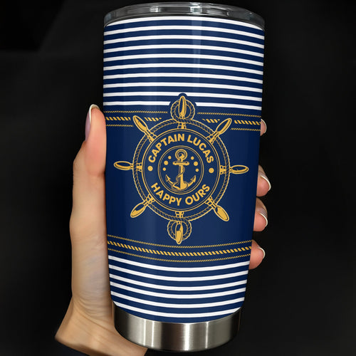 Personalized Nautical 20oz Tumbler Custom Name Gift for Dad