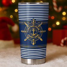 Load image into Gallery viewer, Personalized Nautical 20oz Tumbler Custom Name Gift for Dad
