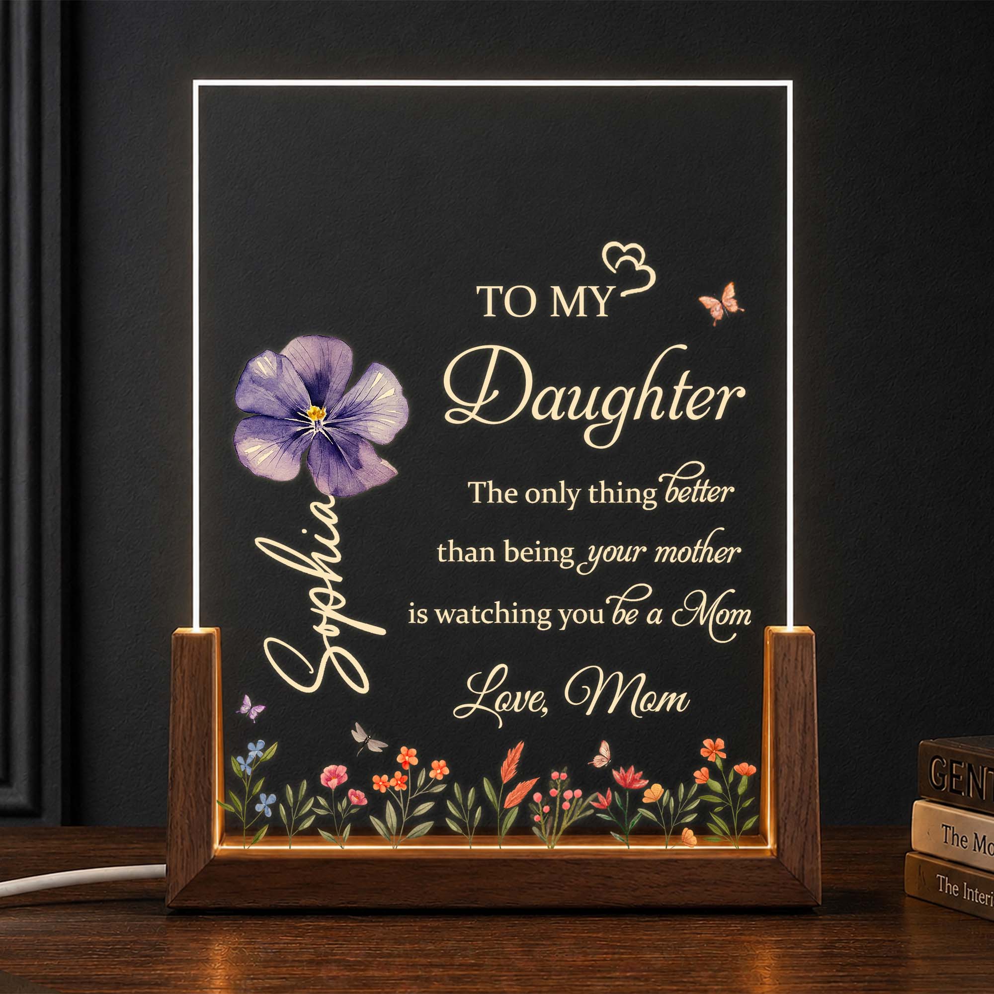 Personalized Acrylic Night Light Custom Name Gift for Daughter