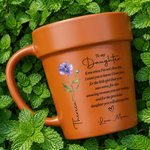 Load image into Gallery viewer, Personalized Plant Pot Ceramic Mug Custom Name Gift for Daughter
