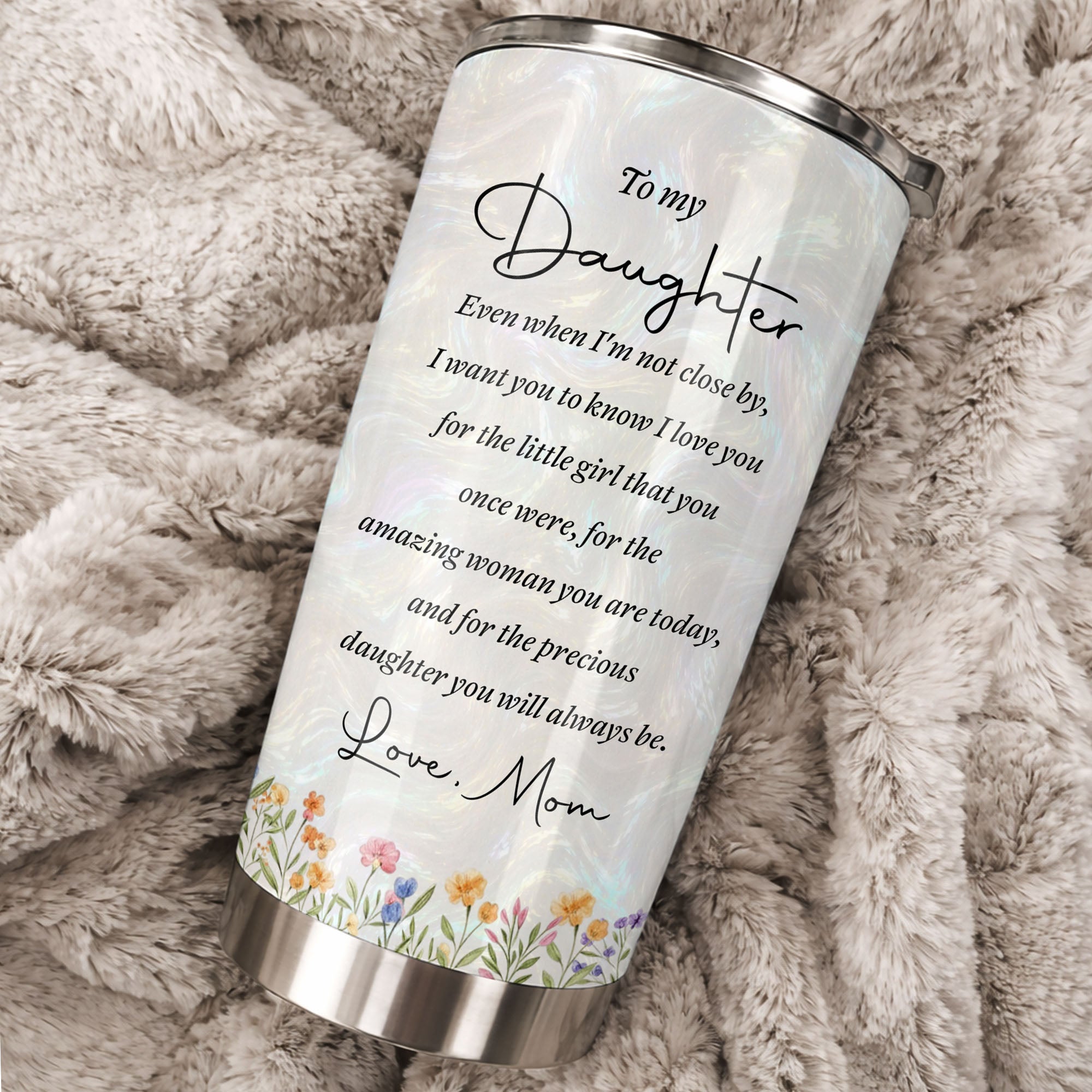 Personalized 20oz Stainless Steel Tumbler Gift for Daughter