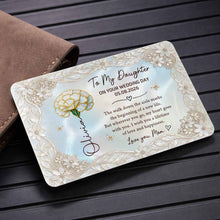 Load image into Gallery viewer, Personalized Aluminum Wallet Card Gift for Daughter Wedding Day
