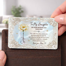 Load image into Gallery viewer, Personalized Aluminum Wallet Card Gift for Daughter Wedding Day
