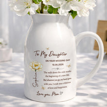 Load image into Gallery viewer, Personalized Ceramic Flower Vase Gift for Daughter Wedding Day

