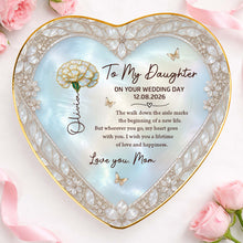 Load image into Gallery viewer, Personalized Heart Jewelry Dish Custom Name Gift for Bride
