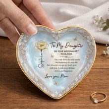 Load image into Gallery viewer, Personalized Heart Jewelry Dish Custom Name Gift for Bride
